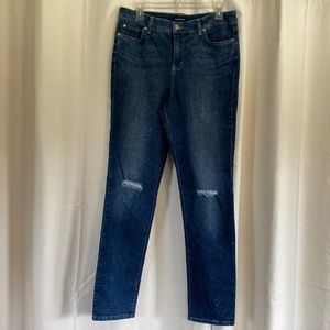 Bandolino mandi slim distressed jeans size 12 Approx 29 1/2” Like new.